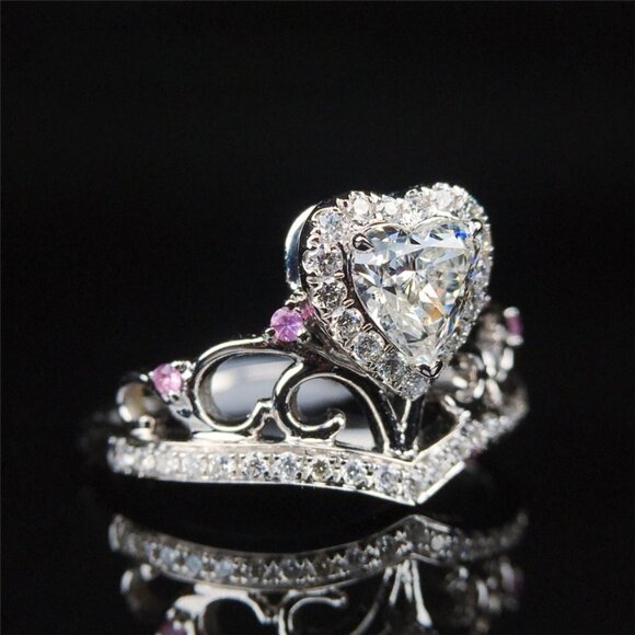 "Prinecess Heart Shape Twisted Beautiful 925 Silver Plated  for Women, UNVN12160 - Picture 3 of 8